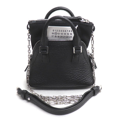 MAISON MARGIELA メゾンマルジェラ 5AC クラシック BABY ポーチ チェーンショルダー ショルダーバッグ ブラック SB3WG0025 P4455 T8013 レディース【中古】【美品】