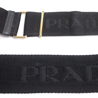 PRADA プラダ サフィアーノ ラクス 2Wayショルダーバッグ ブラック 1BB846 IC レディース【中古】