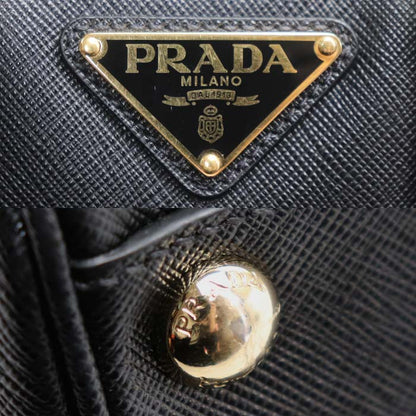 PRADA プラダ サフィアーノ ラクス 2Wayショルダーバッグ ブラック 1BB846 IC レディース【中古】