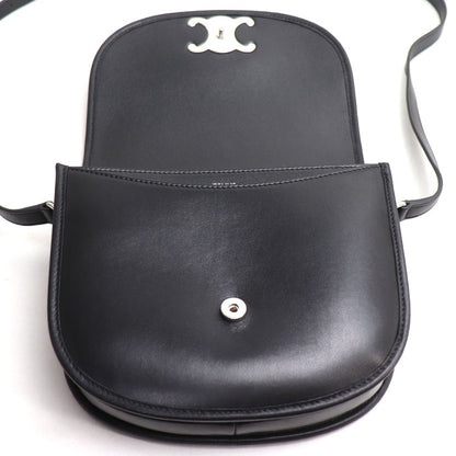 CELINE セリーヌ ミディアム ブザス トリオンフ ショルダーバッグ ブラック 114453FH1.38SI レディース【中古】【美品】