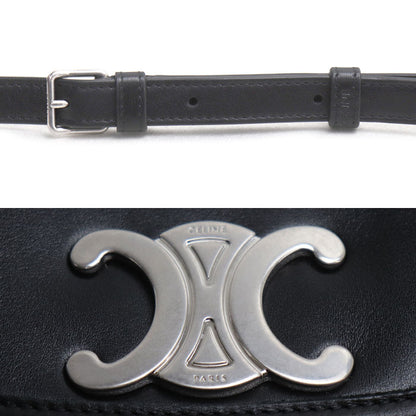CELINE セリーヌ ミディアム ブザス トリオンフ ショルダーバッグ ブラック 114453FH1.38SI レディース【中古】【美品】