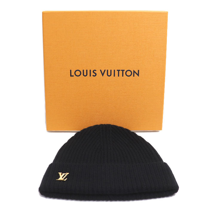 LOUIS VUITTON ルイ・ヴィトン ビーニー LV スパーク ニットキャップ ブラック M77877 RN1254 
S レディース【中古】【美品】