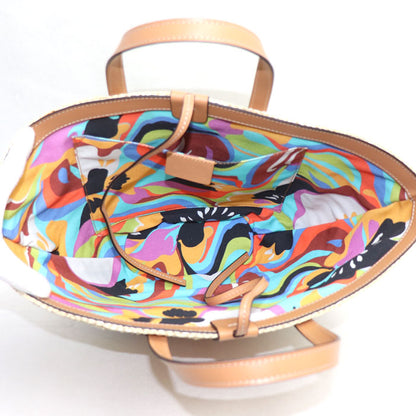 ETRO エトロ ラフィア バイカラー ハンドバッグ 1N420-9018 レディース【中古】【美品】