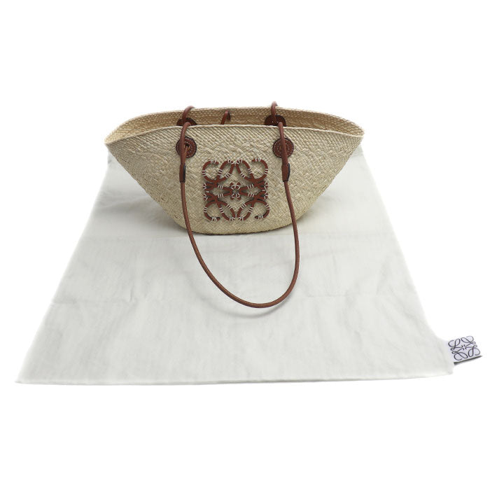 LOEWE ロエベ アナグラム バスケットバッグ スモール ショルダーバッグ ナチュラル/タン A223P65X01 レディース【中古】【美品】