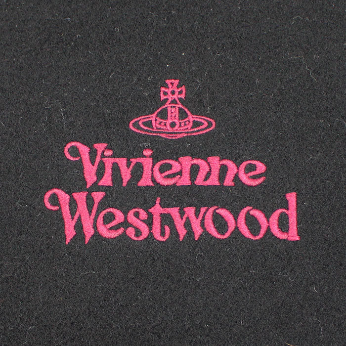 Vivienne Westwood ヴィヴィアンウエストウッド オーブ フリンジ マフラー ブラック 81030007W00Q7 レディース【中古】【美品】