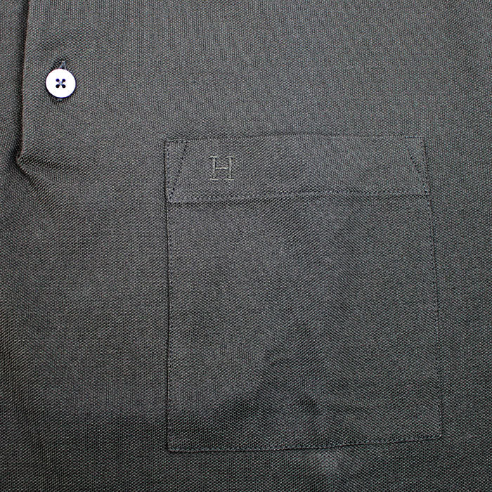 HERMES エルメス Piqures sellier ピクレス セリエ ポロシャツ ブラック H567830HA L メンズ【中古】【美品】