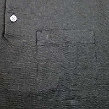 HERMES エルメス Piqures sellier ピクレス セリエ ポロシャツ ブラック H567830HA L メンズ【中古】【美品】