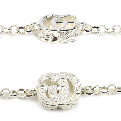 GUCCI グッチ シルバー925 ダブルG ブレスレット ブレスレット 770756 J8400 8106 
17 17cm レディース【中古】【美品】