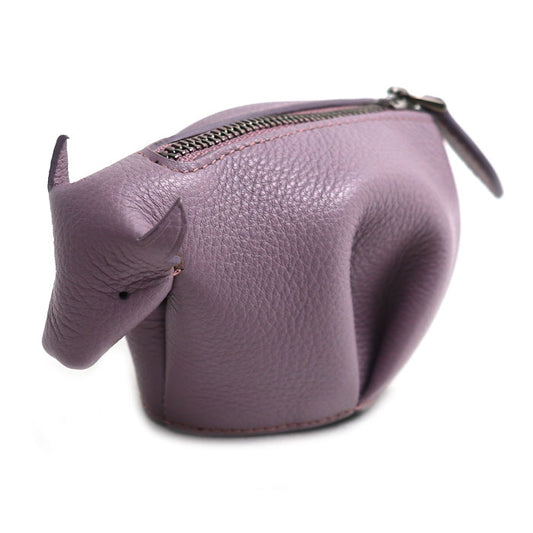 LOEWE ロエベ アニマル ウシ モチーフ コインケース パープル レディース【中古】【美品】