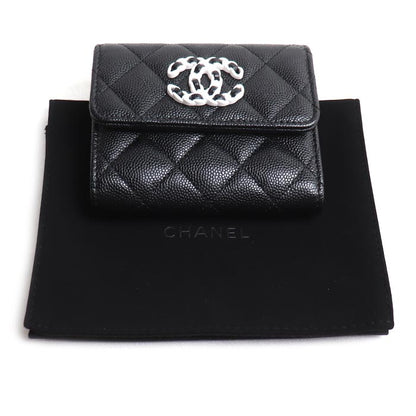 CHANEL シャネル 19 スモールフラップ ウォレット 三つ折り財布 AP3711 レディース【中古】【美品】