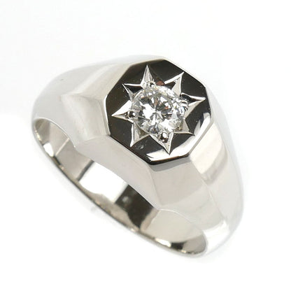 Pt900プラチナ リング・指輪 ダイヤモンド0.34ct 20号 19.4g メンズ【中古】【美品】