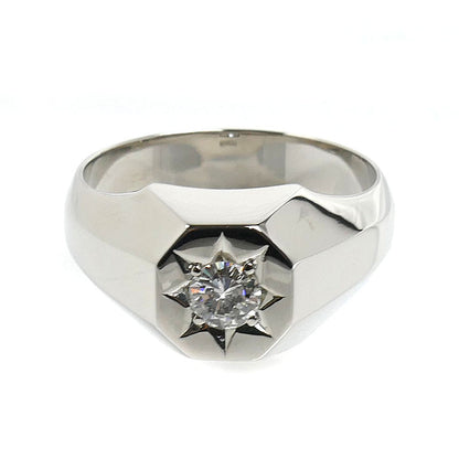 Pt900プラチナ リング・指輪 ダイヤモンド0.34ct 20号 19.4g メンズ【中古】【美品】