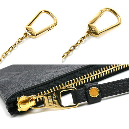 LOUIS VUITTON ルイ・ヴィトン ポシェットクレ コインケース モノグラムアンプラント ブラック M80879 CT5203 レディース【中古】【美品】