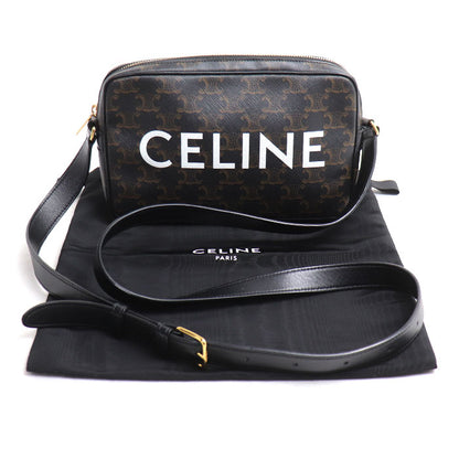 CELINE セリーヌ トリオンフ ショルダーバッグ ブラック 194502CIM.380G レディース【中古】
