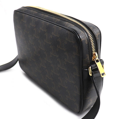 CELINE セリーヌ トリオンフ ショルダーバッグ ブラック 194502CIM.380G レディース【中古】
