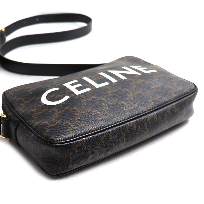 CELINE セリーヌ トリオンフ ショルダーバッグ ブラック 194502CIM.380G レディース【中古】