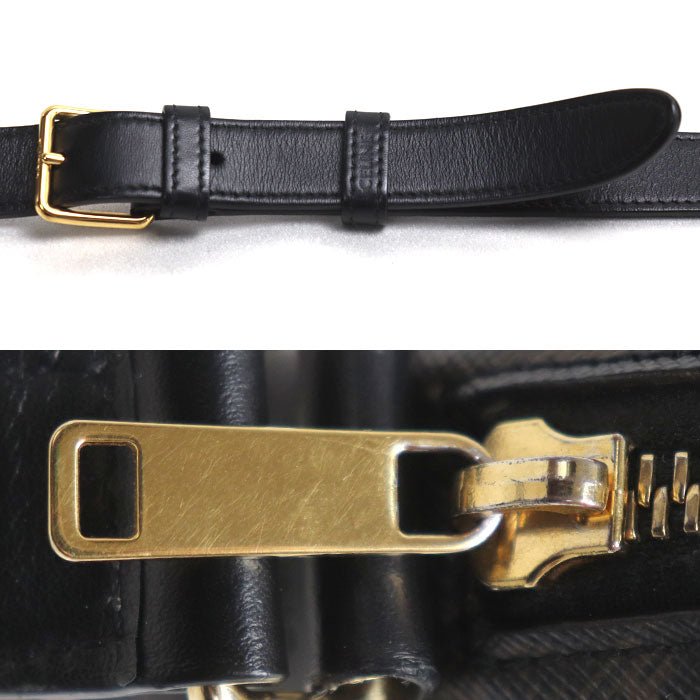 CELINE セリーヌ トリオンフ ショルダーバッグ ブラック 194502CIM.380G レディース【中古】