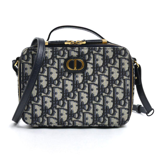 Dior ディオール トロッター オブリーク 30 モンテーニュ 2Wayショルダーバッグ ベージュ×ネイビー S2141UTZQ_M928 レディース【中古】【美品】