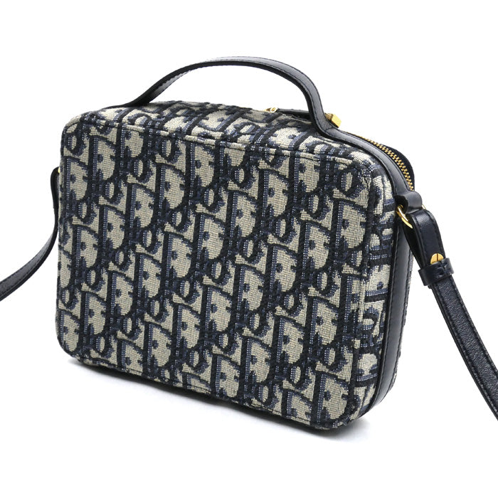 Dior ディオール トロッター オブリーク 30 モンテーニュ 2Wayショルダーバッグ ベージュ×ネイビー S2141UTZQ_M928 レディース【中古】【美品】