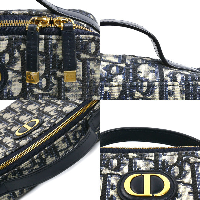 Dior ディオール トロッター オブリーク 30 モンテーニュ 2Wayショルダーバッグ ベージュ×ネイビー S2141UTZQ_M928 レディース【中古】【美品】