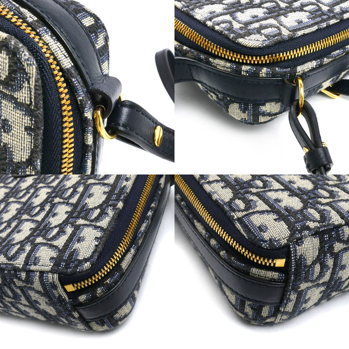 Dior ディオール トロッター オブリーク 30 モンテーニュ 2Wayショルダーバッグ ベージュ×ネイビー S2141UTZQ_M928 レディース【中古】【美品】