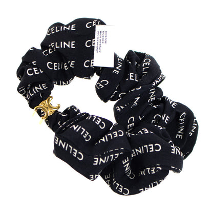CELINE セリーヌ シルク 真鍮 レイユール ヘアアクセサリー シュシュ 46Y352SIB.35OB レディース【中古】