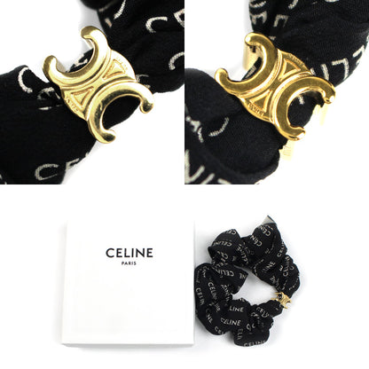 CELINE セリーヌ シルク 真鍮 レイユール ヘアアクセサリー シュシュ 46Y352SIB.35OB レディース【中古】