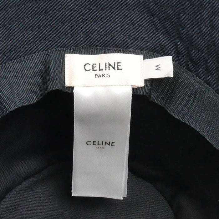 CELINE セリーヌ ロゴプリント ハット ブラック 2AU5B968P M レディース【中古】