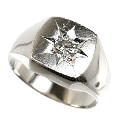 Pt900プラチナ 印台 リング・指輪 ダイヤモンド0.33ct 20号 18.2g メンズ【中古】