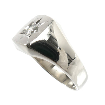 Pt900プラチナ 印台 リング・指輪 ダイヤモンド0.33ct 20号 18.2g メンズ【中古】