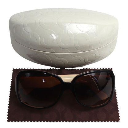 COACH コーチ Tortoise サングラス ダークブラウン/クリーム HC8031 58□16 125 3N レディース【中古】