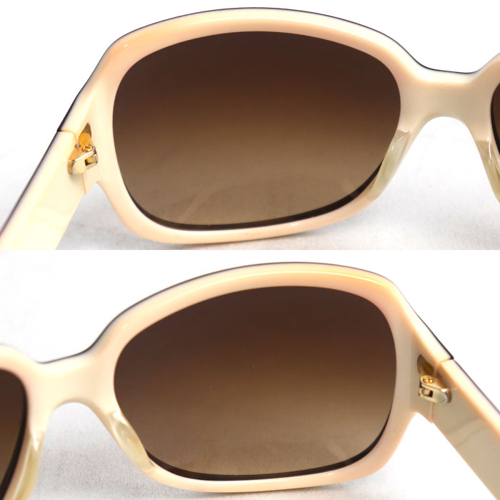 COACH コーチ Tortoise サングラス ダークブラウン/クリーム HC8031 58□16 125 3N レディース【中古】