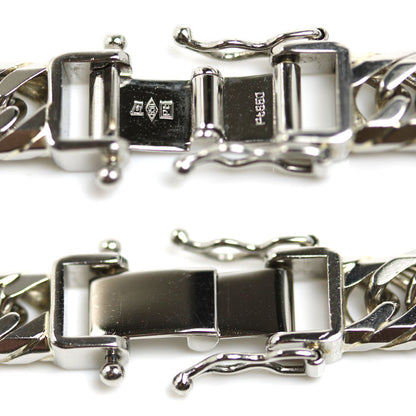 Pt850プラチナ ネックレス 喜平8面トリプルカット 101.0g 60cm メンズ【中古】