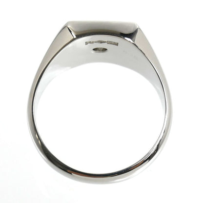 Pt900プラチナ 印台 リング・指輪 ダイヤモンド0.13ct 20号 18.8g メンズ【中古】【美品】