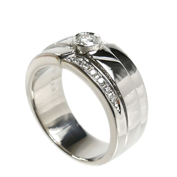 Pt900プラチナ リング・指輪 ダイヤモンド0.30ct/0.20ct 24号 30.2g メンズ【中古】【美品】