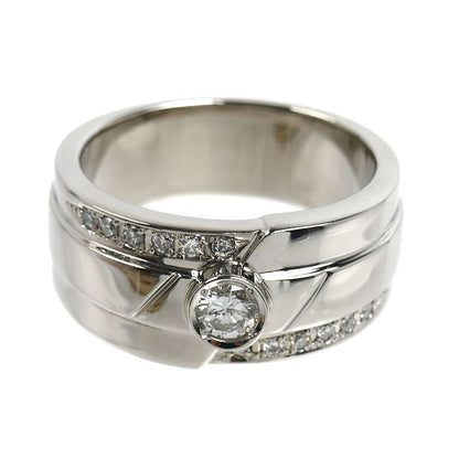 Pt900プラチナ リング・指輪 ダイヤモンド0.30ct/0.20ct 24号 30.2g メンズ【中古】【美品】