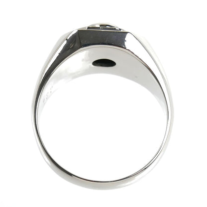Pt900プラチナ リング・指輪 サファイア1.41ct ダイヤモンド0.08ct 22.5号 15.1g メンズ【中古】【美品】