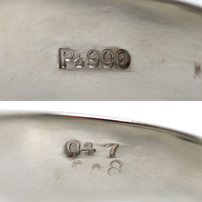 Pt900プラチナ リング・指輪 エメラルド0.47ct ダイヤモンド0.08ct 18号 15.2g メンズ【中古】【美品】