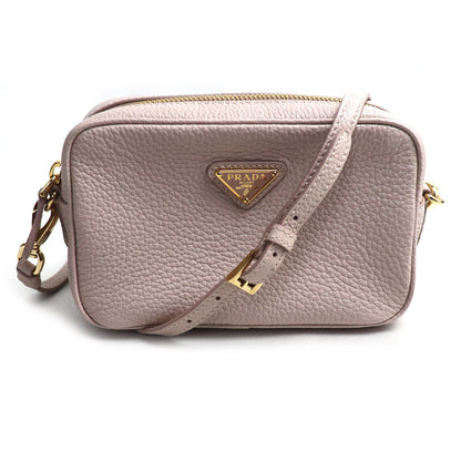 PRADA プラダ レザーミニバッグ ショルダーバッグ ピンクベージュ 1NF060 2DKV F0NZ2 ICチップ レディース【中古】【美品】