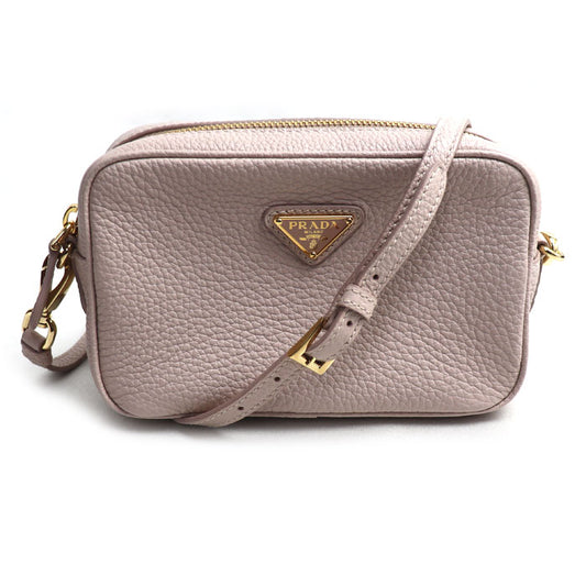 PRADA プラダ レザーミニバッグ ショルダーバッグ ピンクベージュ 1NF060 2DKV F0NZ2 ICチップ レディース【中古】【美品】