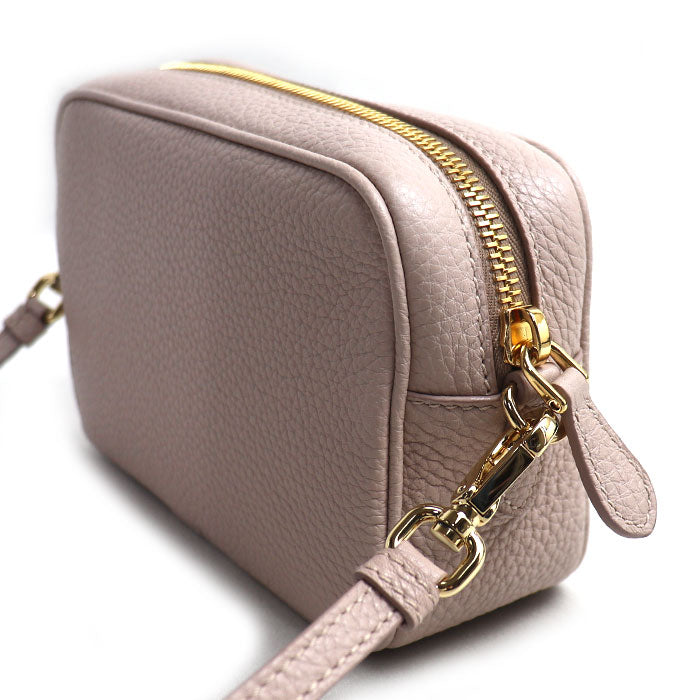PRADA プラダ レザーミニバッグ ショルダーバッグ ピンクベージュ 1NF060 2DKV F0NZ2 ICチップ レディース【中古】【美品】