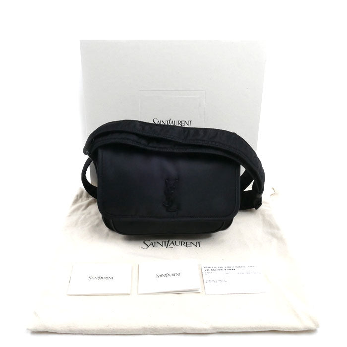 SAINT LAURENT サンローラン ニキ スモールメッセンジャー ショルダーバッグ ブラック 776611FACKH1000 メンズ【中古】【美品】