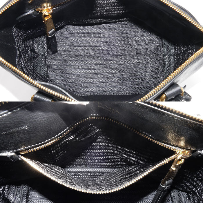 PRADA プラダ ヴィッテロダイノ 2Wayショルダーバッグ ブラック 1BA111 2EBJ F0002 IC レディース【中古】【美品】