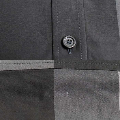 BURBERRY バーバリー SOMERTON グレー 長袖シャツ ブラック グレー 8023772 XL ストレッチコットンポプリン メンズ【未使用】【買取品】