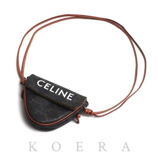 CELINE セリーヌ トリオンフ トライアングル ショルダーバッグ ブラウン/タン 10I192DM5 レディース【中古】