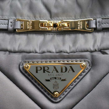 PRADA プラダ Re-Nylon パデット トート ショルダーバッグ グレー 1BG373_RDJN レディース【中古】