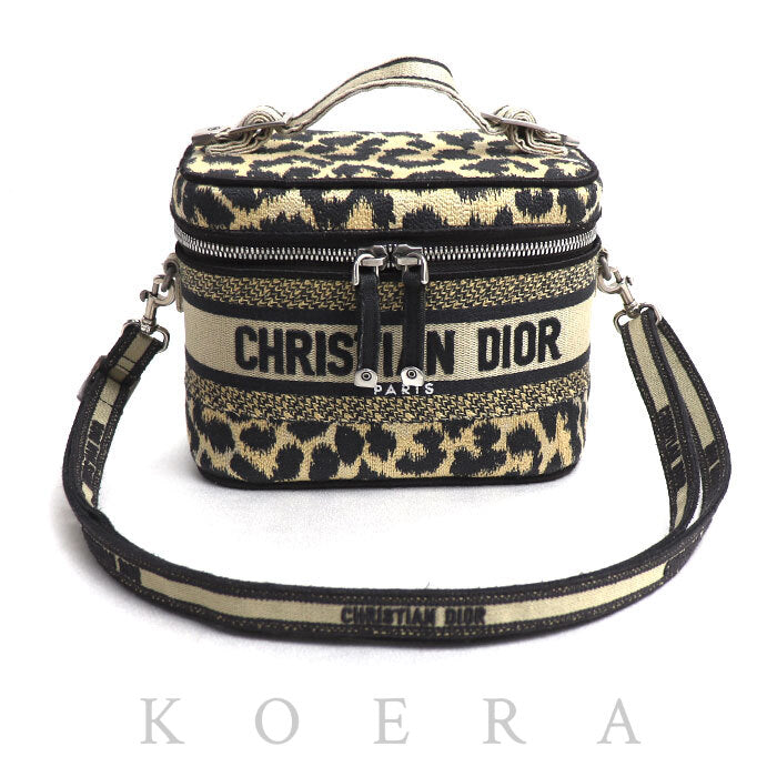 Dior ディオール バニティスモール トラベル レオパード 2Wayショルダーバッグ S5529VRHM_M918 レディース【中古】