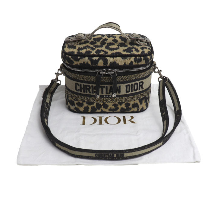 Dior ディオール バニティスモール トラベル レオパード 2Wayショルダーバッグ S5529VRHM_M918 レディース【中古】