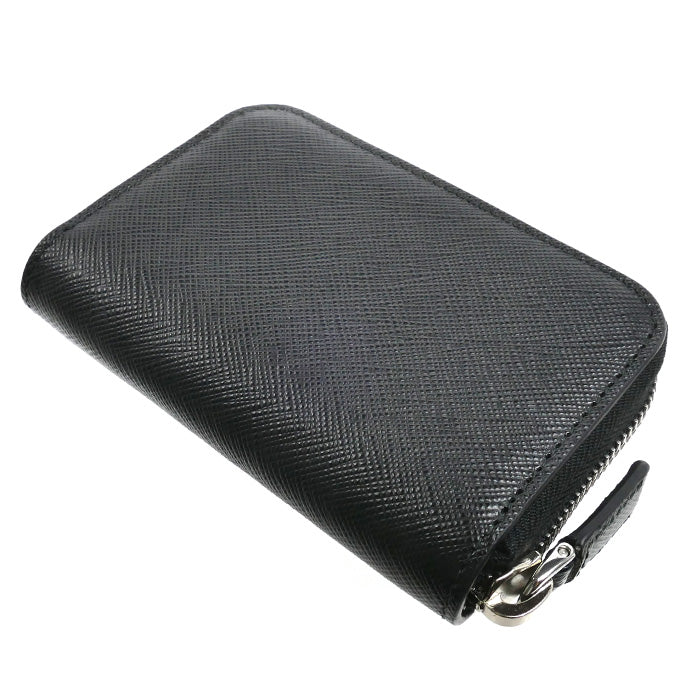 PRADA プラダ サフィアーノエンボス トライアングル コインケース ブラック 2MM003_2DIQ_F0002 IC ユニセックス【中古】【美品】