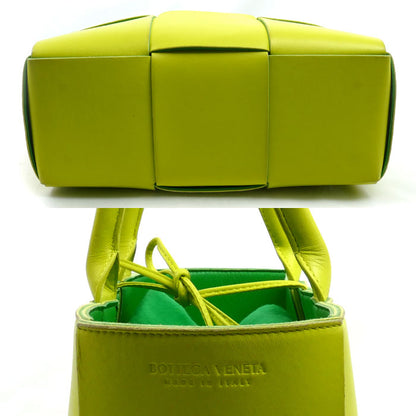 BOTTEGAVENETA ボッテガヴェネタ スモール アルコ トートバッグ アシッドキウイ グリーン 652867 IC レディース【中古】